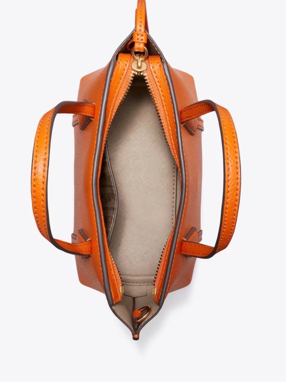 Tory Burch Perry Mini Tote Orange Jam NEW - Picture 3 of 3